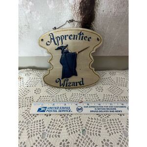 Vintage Linda Stang Wooden Magic Signs Apprentice Wizard